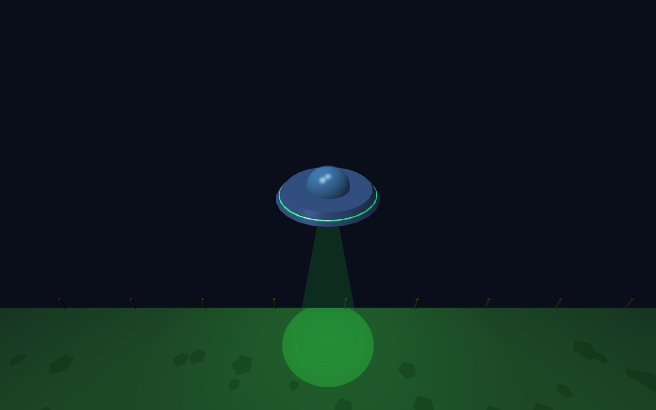 Tractor beam capturing a cow